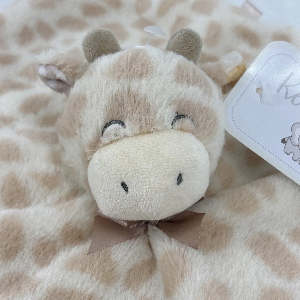 Kelly Toy GIRAFFE Lovey Rattle Plush Security Blanket Super Soft NEW